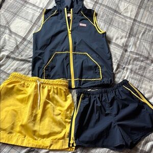 Hunter Navy and Yellow Activewear Set